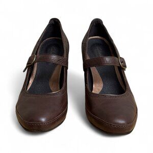 Clarks Dark Brown Lea Sunday Heels
